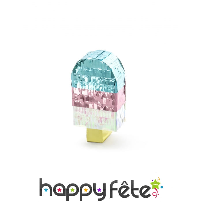 Petite pinata en forme de glace, 6 x 11,5 x 3,5 cm