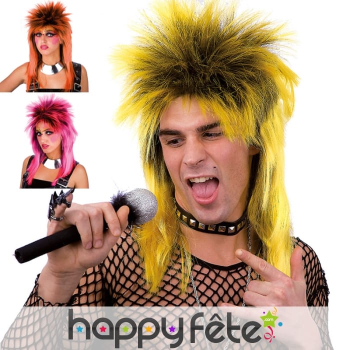 Perruque punk mulet