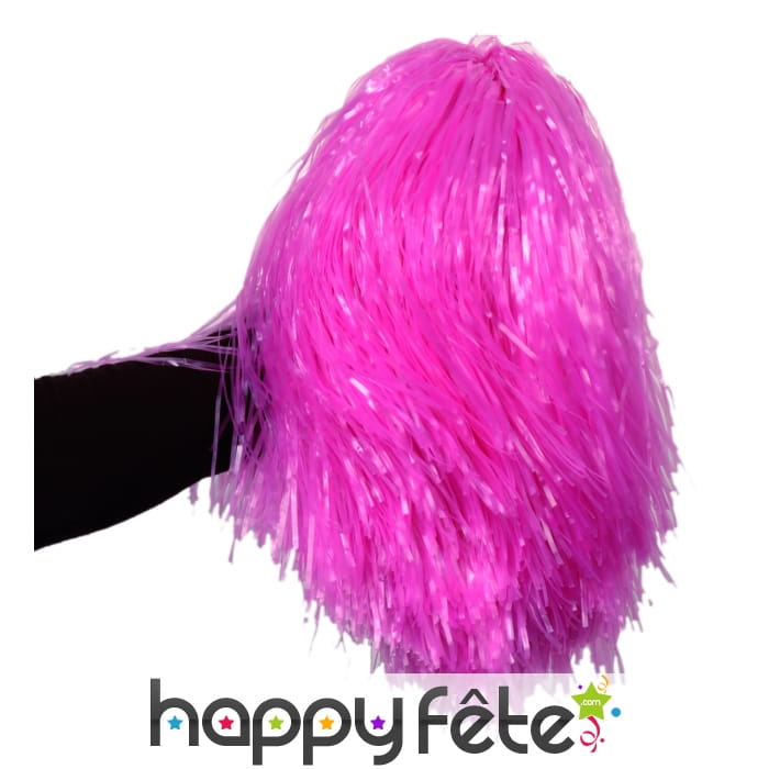 Pom-pom rose fuschia raphia nylon