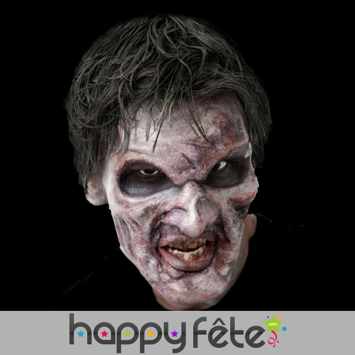 Prothèse pour visage de zombie, en mousse