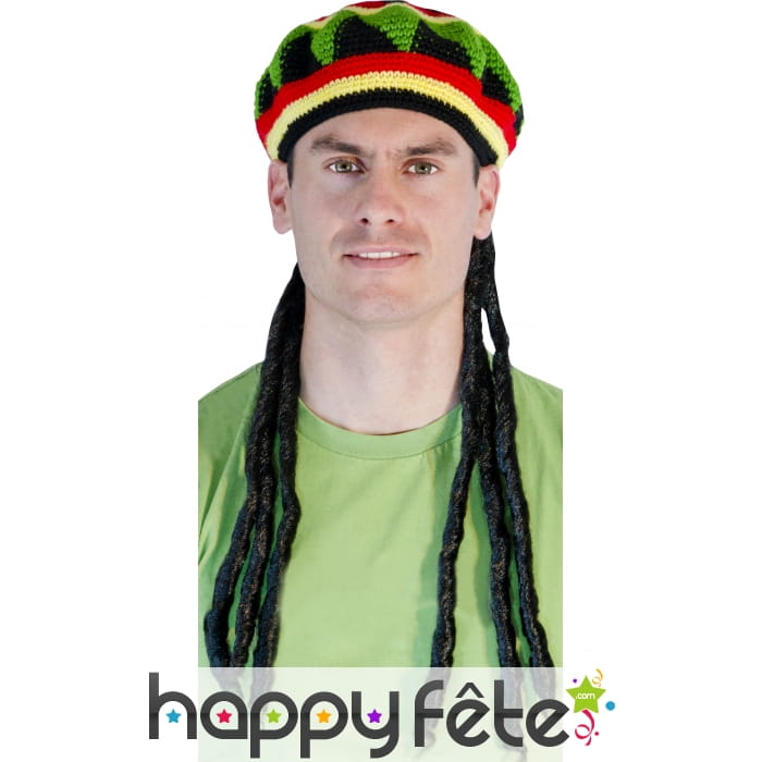 Perruque rasta avec bonnet