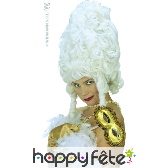 Perruque rococo blanche