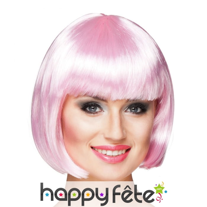 Perruque rose clair cabaret