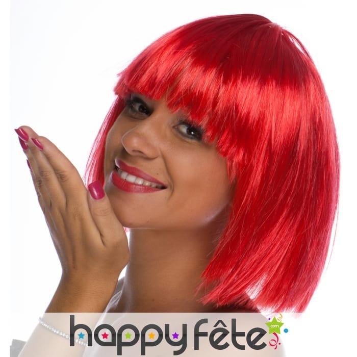 Perruque rouge, carré court