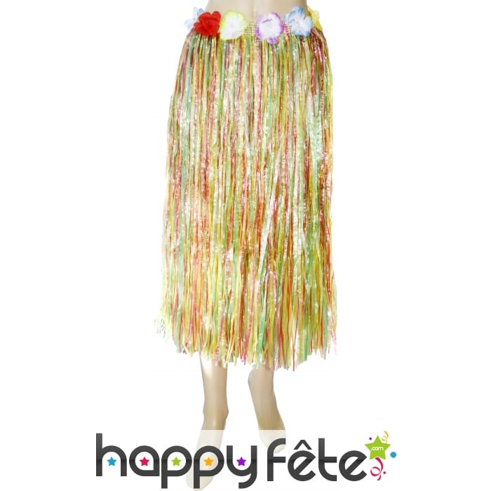 Pagne raphia long multicolor