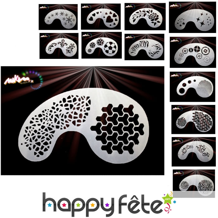 Pochoir réutilisable pour visage