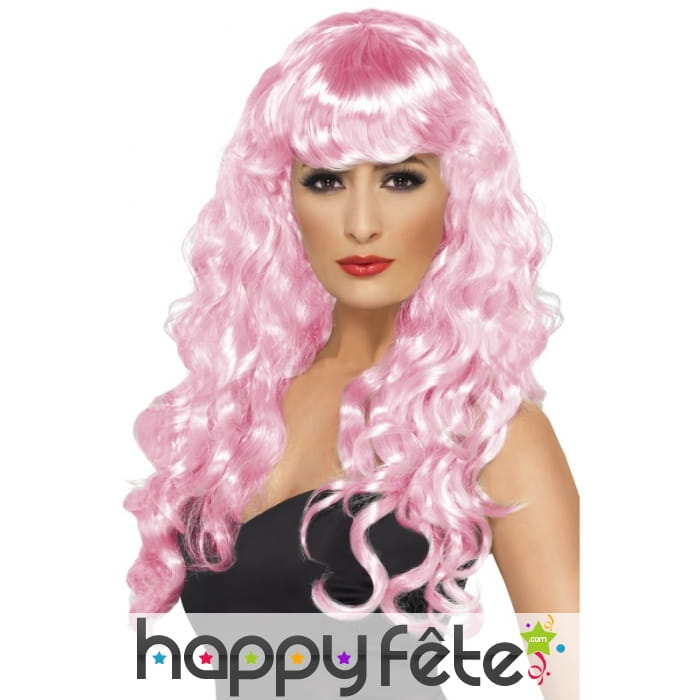 Perruque rose sirène
