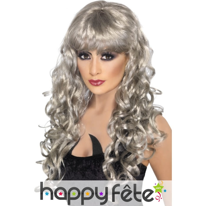 Perruque sirène couleur argent