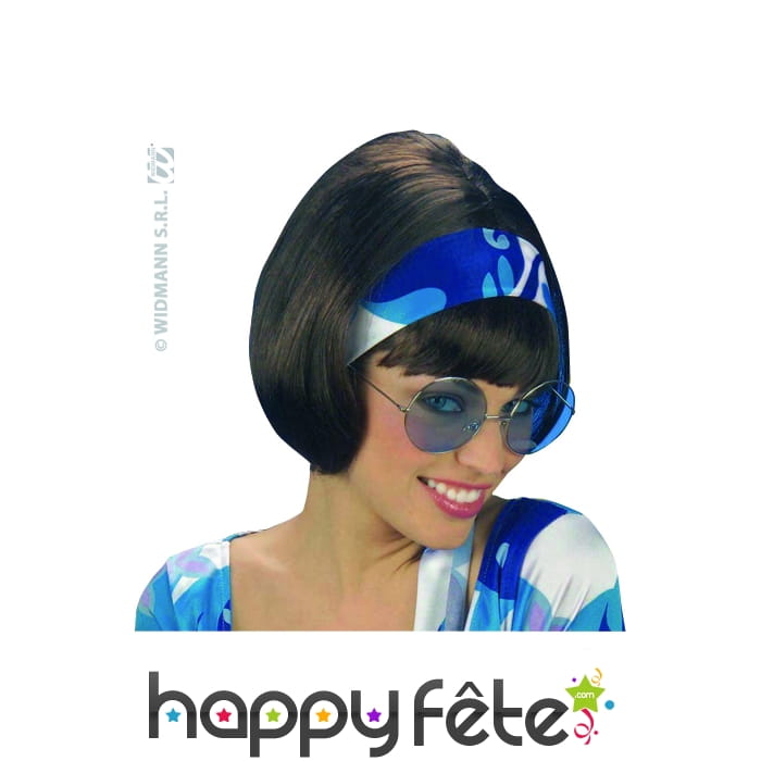 Perruque sixties chatain