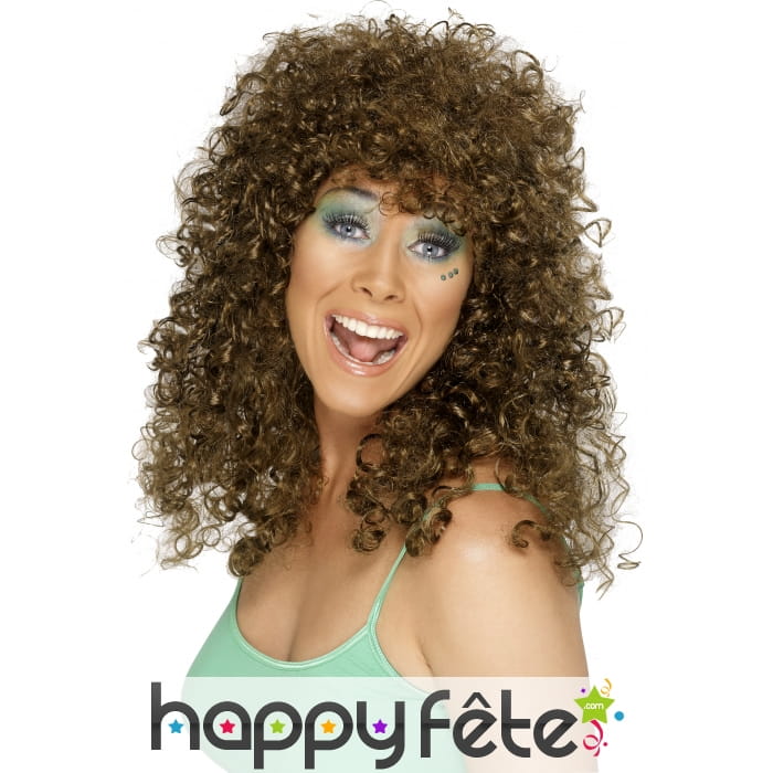 Perruque sonia chatain bouclée