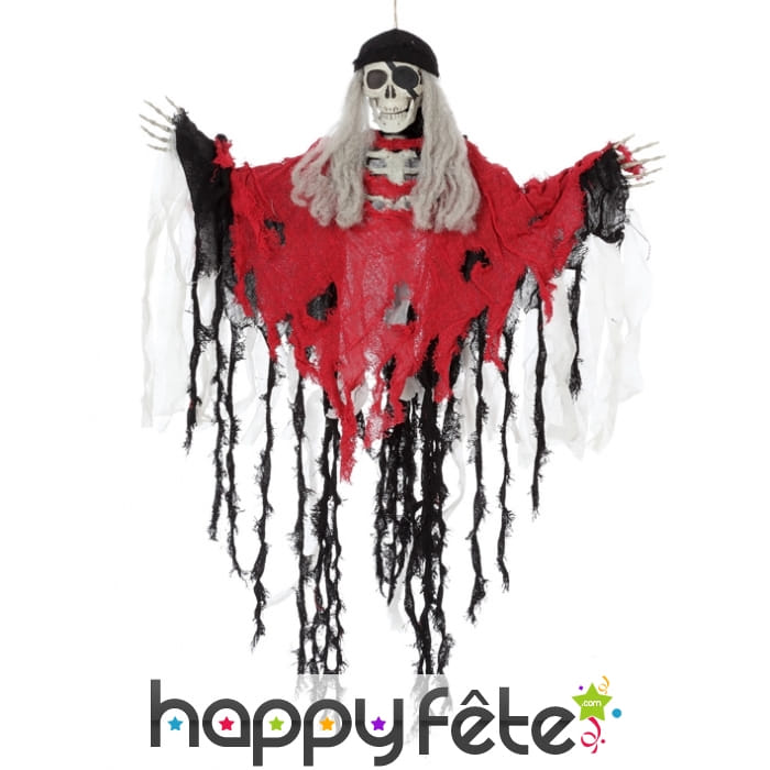 Pirate squelette de 90cm à suspendre