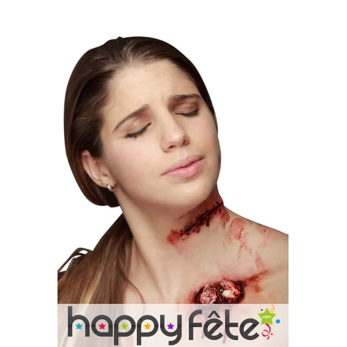 Plaie suturée en latex