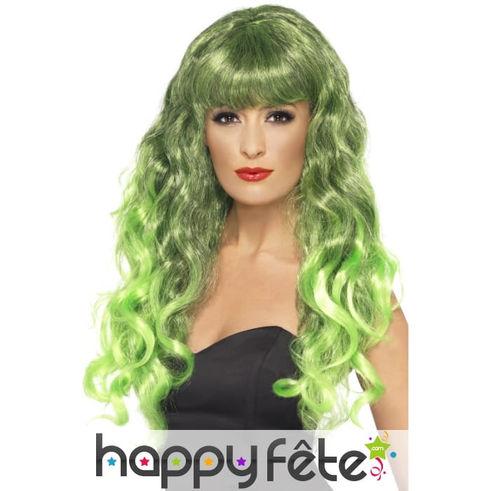 Perruque sirène verte