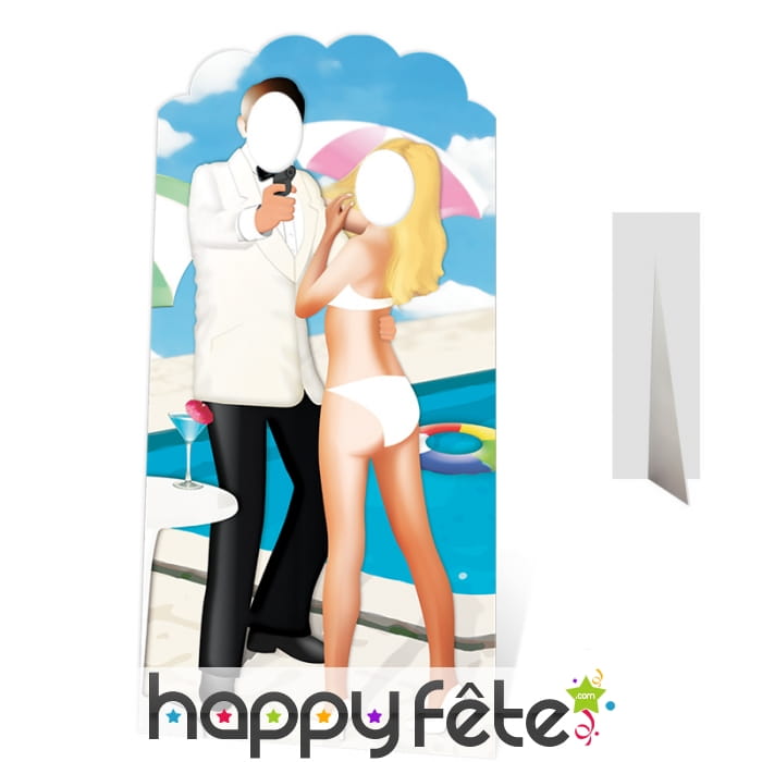 Passe-tête agent secret et bimbo