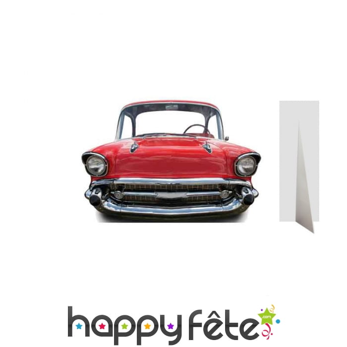 Passe-têtes ancienne voiture rouge, taille enfant