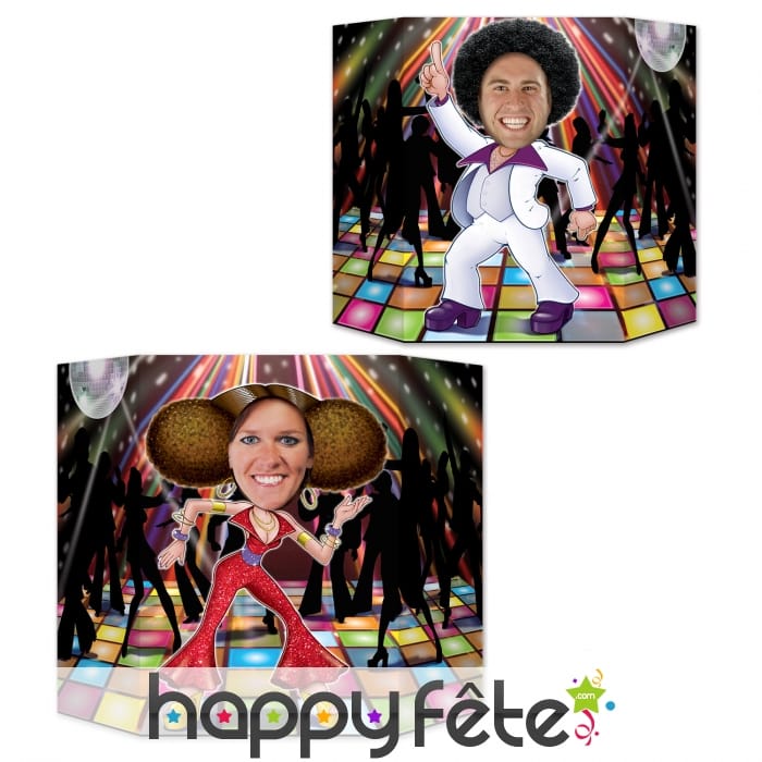 Passe tête danseurs Disco recto verso