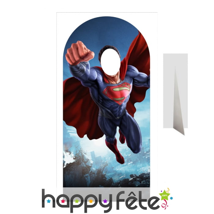 Passe-tête de superman en plein vol