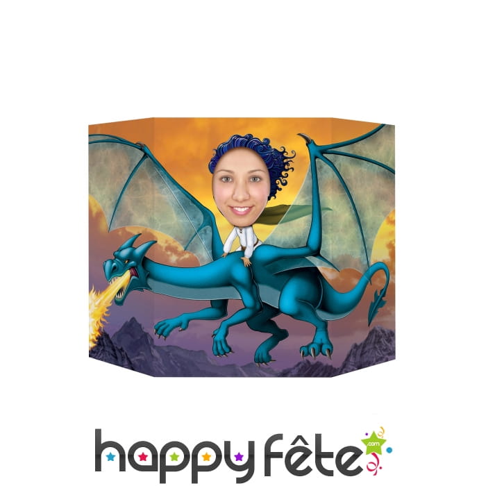 Passe tête dragon de 93 x 63 cm