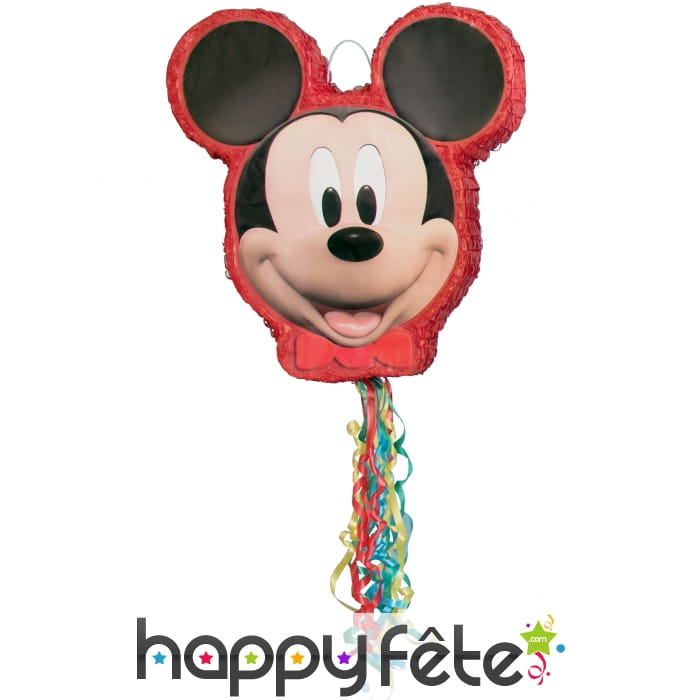 Pinata tête de Mickey Mouse à franges de 50 cm