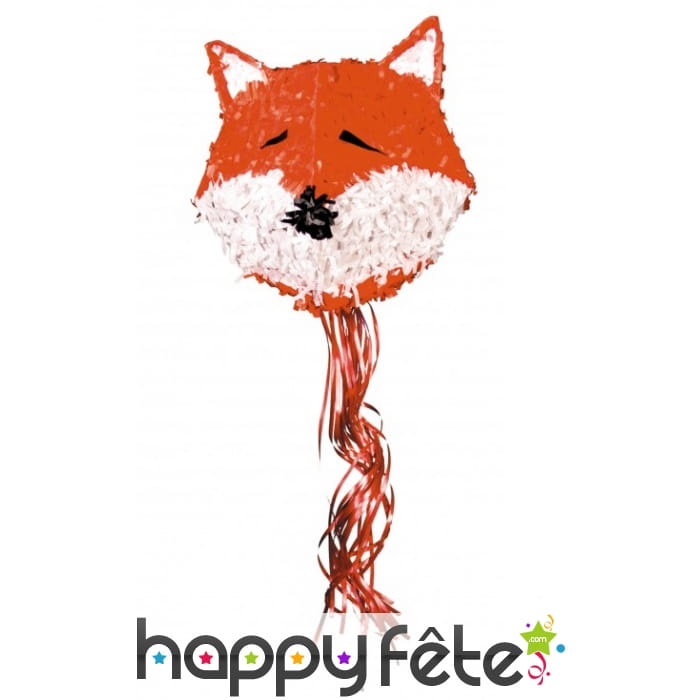 Pinata tête de renard, 40cm