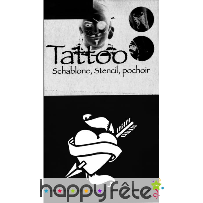 Pochoir tatoo de coeur