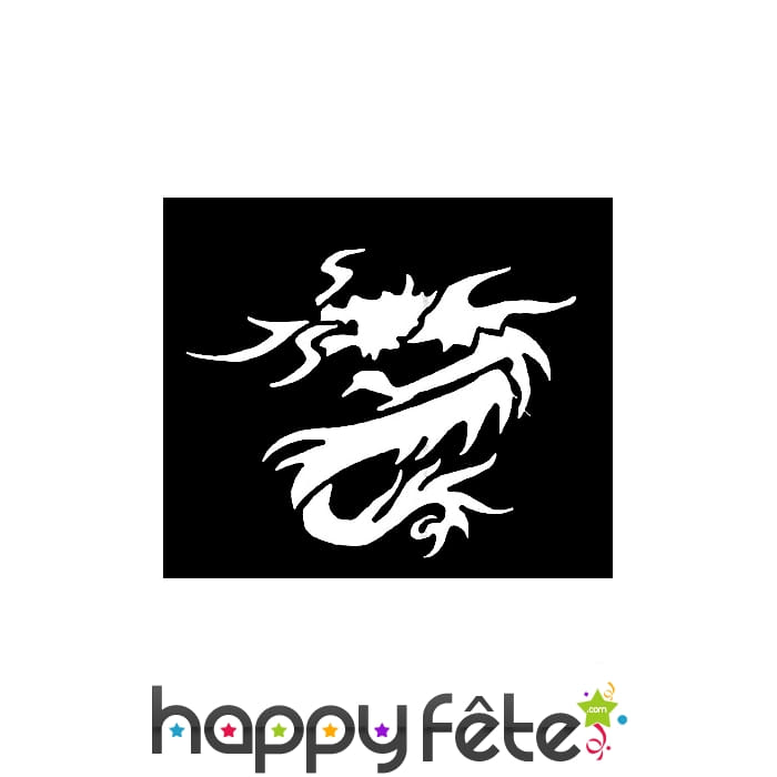 Pochoir tatoo de dragon