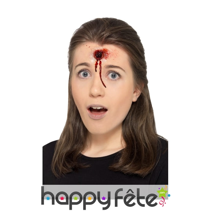 Postiche trou dans tête en latex