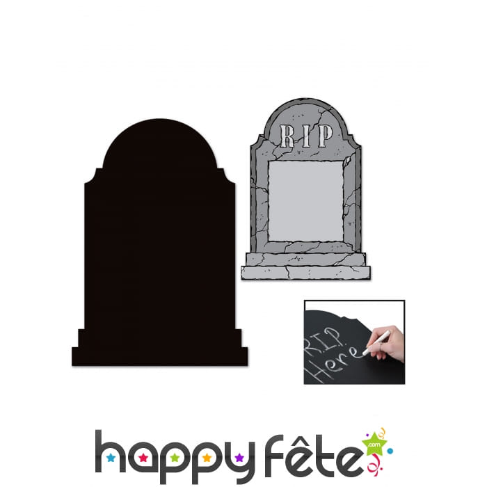 Pierre tombale en carton personnalisable, 52cm