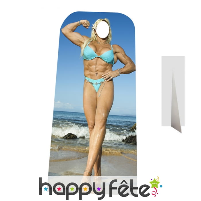 Passe-tête femme musclée culturiste