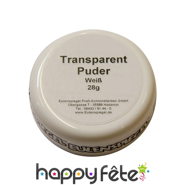 Poudre transparente fixatrice pour maquillage