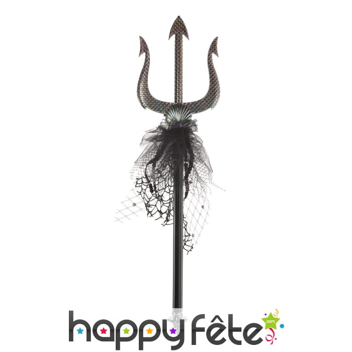 Petit trident noir de la reine des mers, 50 cm