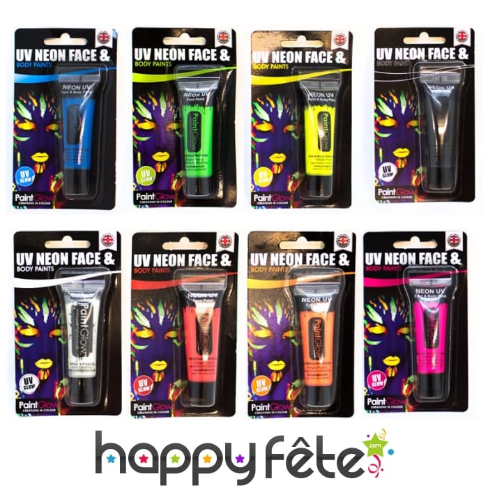 Peinture UV néon visage et corps