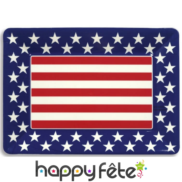 Plateau USA rectangulaire de 35 x 25 cm