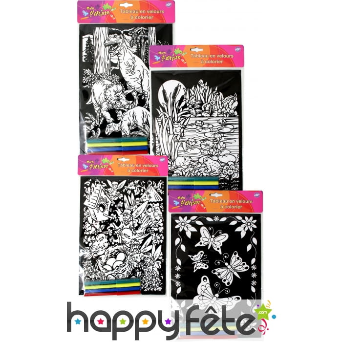 Poster velours avec 4 feutres