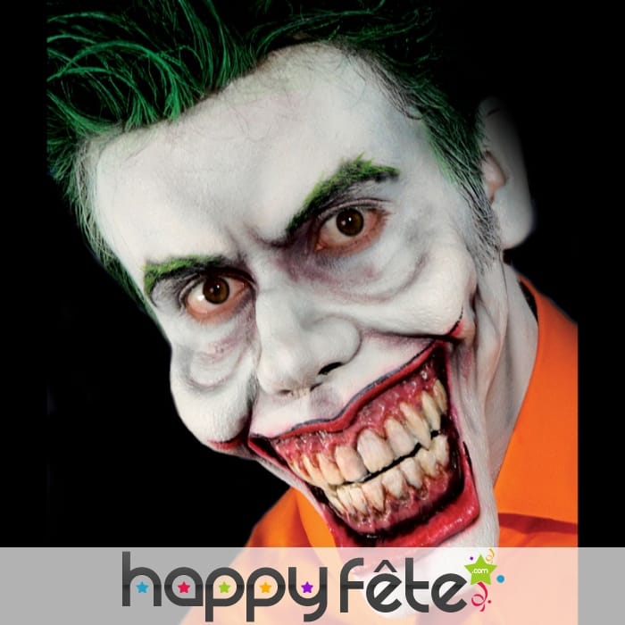 Prothèse visage de joker, en mousse