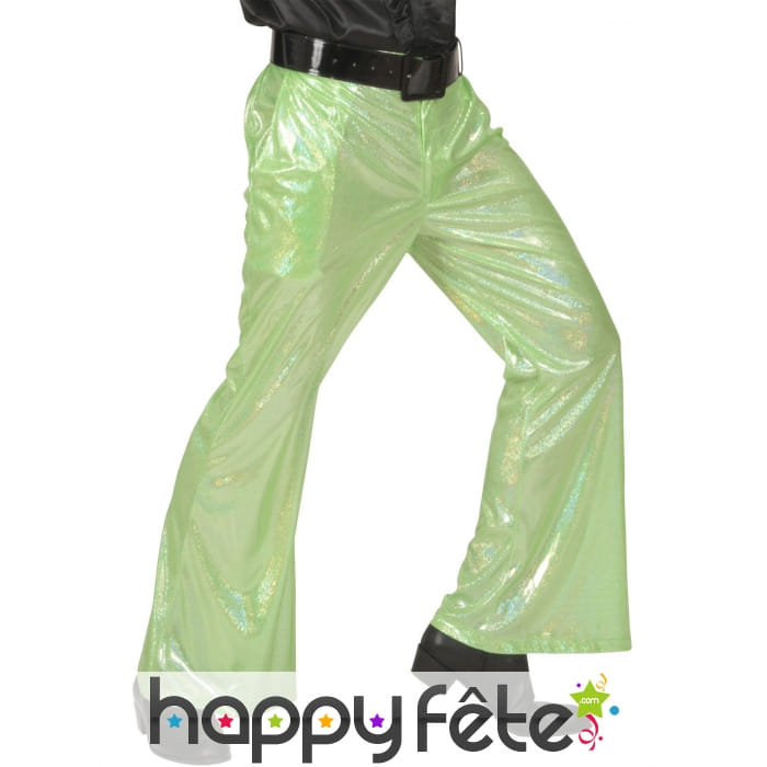 Pantalon vert holographique pour homme