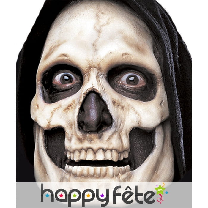 Prothèse visage squelette en mousse