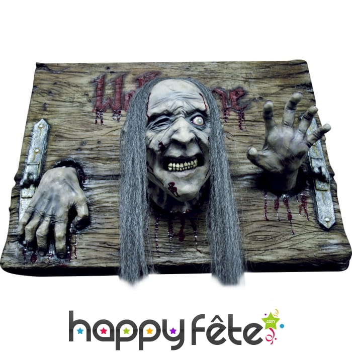 Plaque Welcome Halloween avec prisonnier