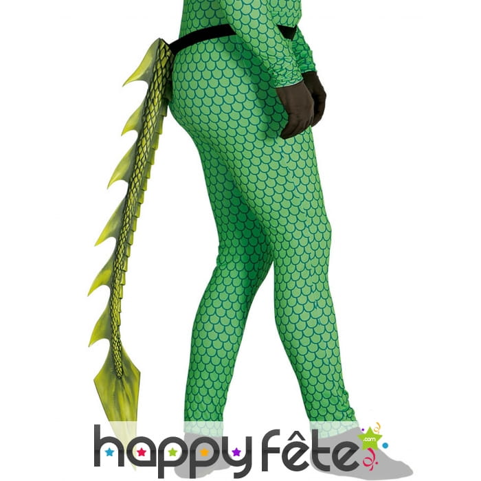 Queue dragon effet écailles vertes 100cm