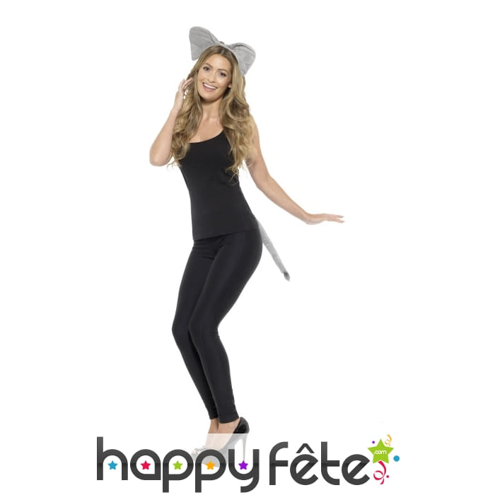 Queue et oreilles d'éléphant sur serre tête