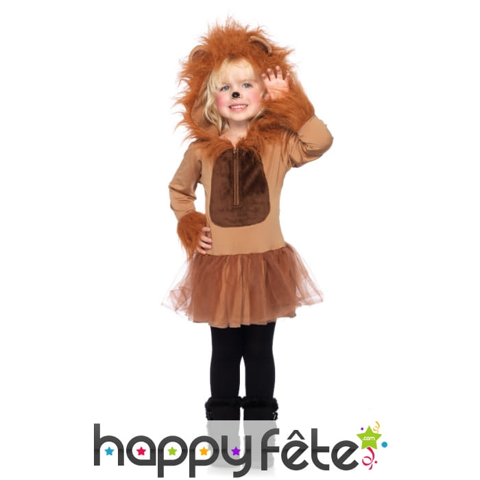 Robe à capuche de lionne pour enfant