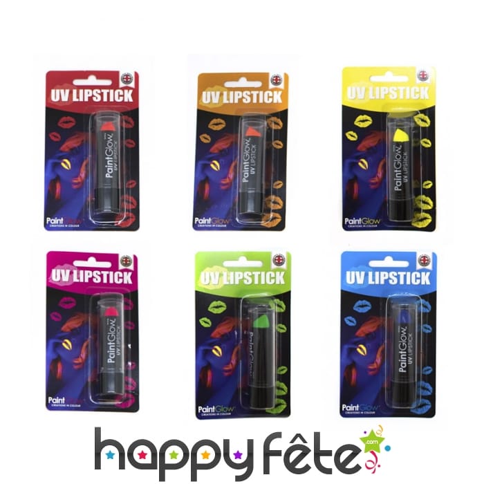 Rouge à lèvres phosphorescent UV sous blister