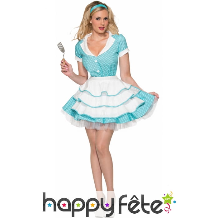 Robe à pois d'épouse des années 50