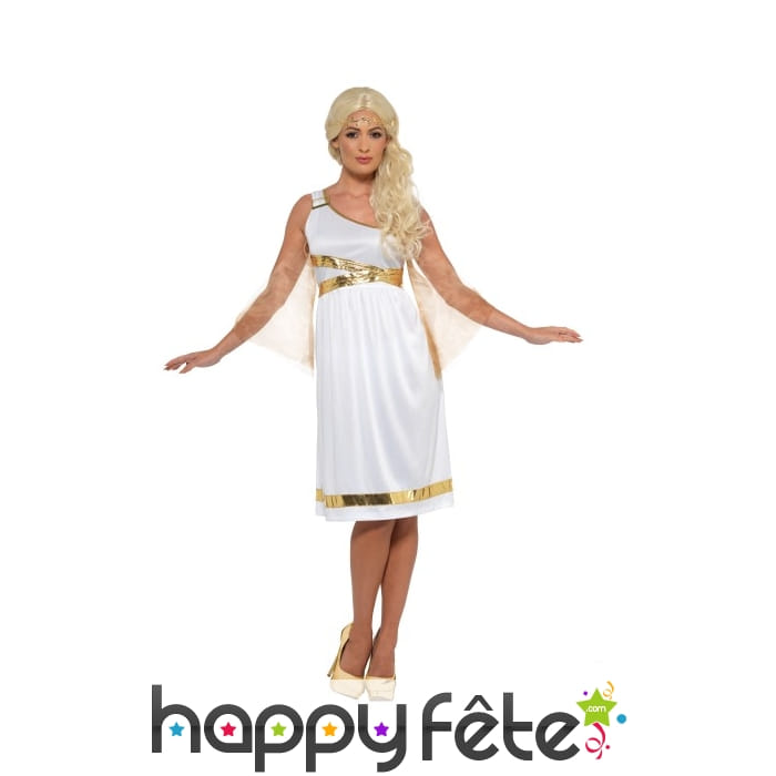 Robe blanche de déesse grecque