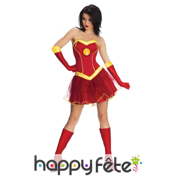 Robe courte de Iron Man pour femme