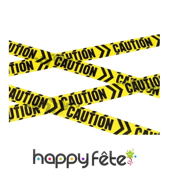 Ruban caution jaune et noir