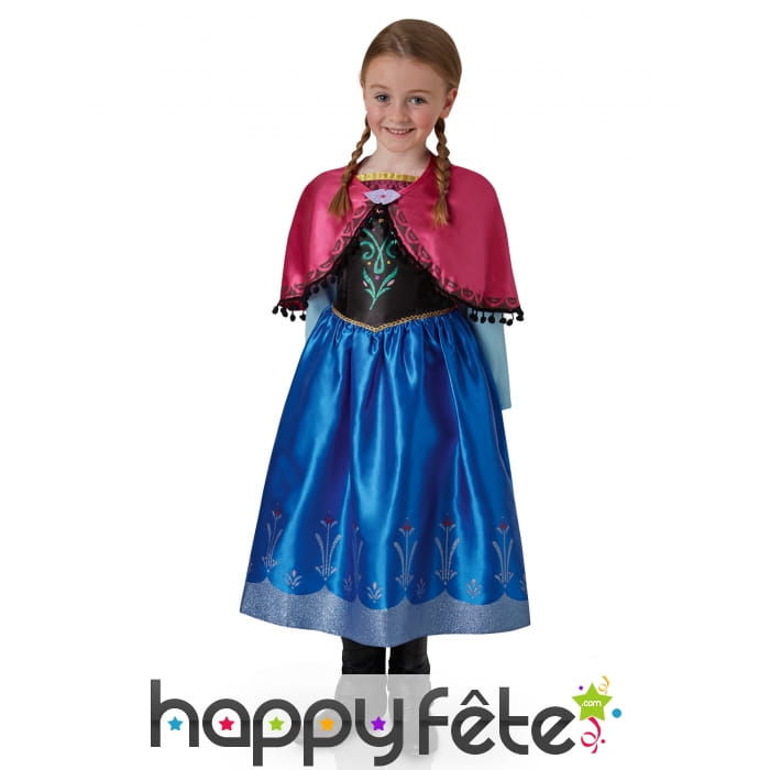 Robe de Anna pour fillette, Reine des Neiges
