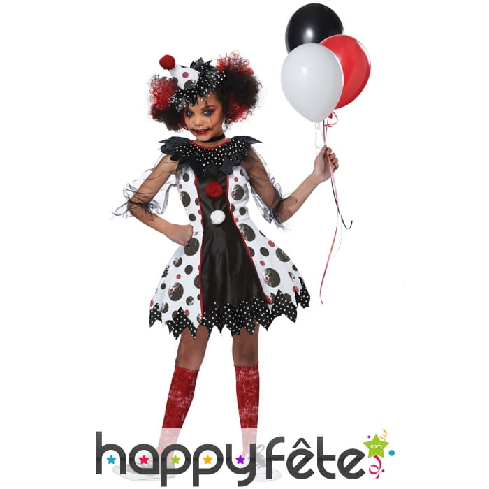 Robe de clown sinistre pour enfant