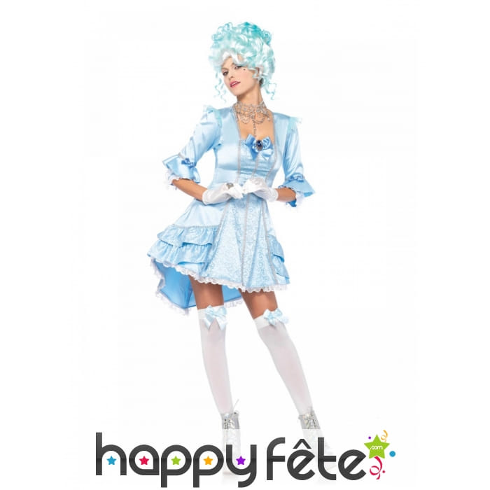 Robe de duchesse bleue sexy pour adulte