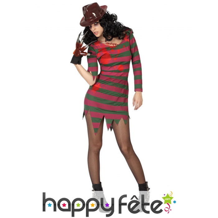 Robe de Freddy Krueger pour adulte